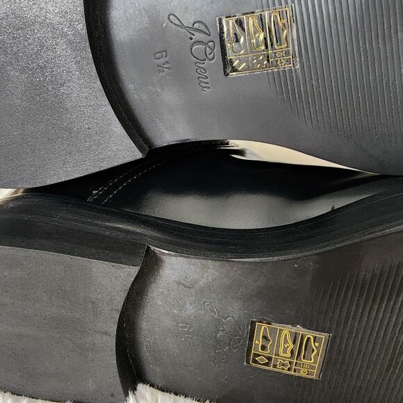 NEW J. Crew Black Rib Cuff Italian Leather Ankle Boot 6.5 - Picture 9 of 10